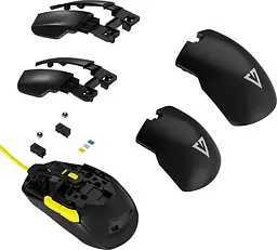 Мишка Modecom Jager Volcano, ігрова, 12400dpi., 7кн., RGB, Hot-Swap, custom., чорна - мініатюра 10
