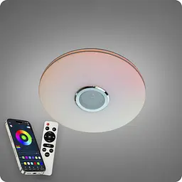 Люстра світлодіодна 517 Dlight RGB з пультом і колонкою 70Вт Білий (02175) - мініатюра 5