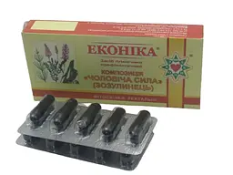 Ректально-вагінальні фітосупозиторії Econika Чоловіча сила з екстрактом зозулинця 10 шт