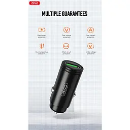 Зарядний пристрій XO USB QC3.0 black (CC39-BK) - мініатюра 5
