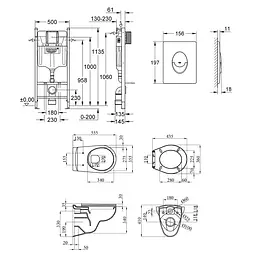 Комплект унітазу з інсталяцією 4 в 1 Grohe Solido Start UA38971964A - мініатюра 2