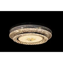 LED світлодіодна люстра светильнк зі стразами кругла Linisoln 6002/2 - мініатюра 4