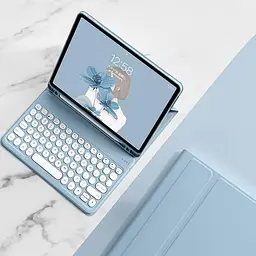 Чохол для клавіатури для iPad Air 13 дюймів (M3/M2)/ iPad Pro 12,9 дюйма 6-го/5-го/4-го/3-го покоління Кольорова клавіатура - мініатюра 5