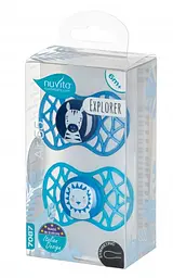Силіконова симетрична пустушка Nuvita Air55 Explorer Зебра та Лев, 6-12 міс., 2 шт. (NV7087M) - мініатюра 3