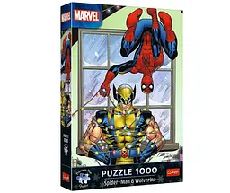 Пазли "Marvel Heroes Людина-павук і Росомаха" 1000 елементів Premium Plus, 12088 Trefl, в коробці (5900511120882)