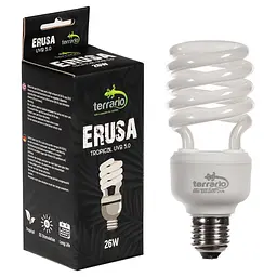 Люмінесцентна лампа Terrario Erusa Tropical UVB 5.0 26W для тропічних рептилій та амфібій