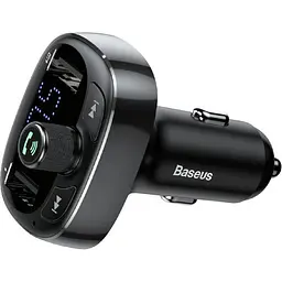FM-трансмітер Baseus FM Launcher S-09 2.4A 2хUSB-A Black [CCMT000301] [96091] - мініатюра 2