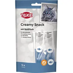 Жидкое лакомство Trixie Creamy Snacks для кошек из белой рыбы 5 шт х 14 г (арт.42683)