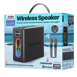 Портативна колонка REMAX RB-M51 Chenyie Series Portable Wireless Speaker with Lights, 120W, Black - мініатюра 4