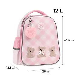 Рюкзак GoPack Education 165S Teddy Bears Рожевий (GO26-165S-1) - мініатюра 2
