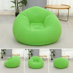 Надувне крісло-пуф Inflatable Sofa / Надувне крісло-мішок 110х110х85 см Зелений - мініатюра 2