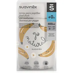 Термос для їжі Suavinex Go natural жовтий банан 400 мл бежевий (401504) - мініатюра 3