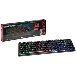Клавіатура Hölmer K-01GS RGB Backlight USB UA Black (K-01GS) - мініатюра 6