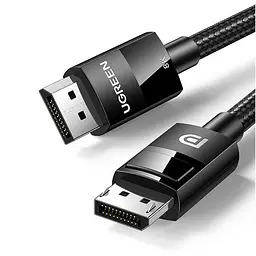 Кабель DisplayPort M - M V1.4 8K 3м Plastic Case Braided Cable DP114 Чорний UGREEN - мініатюра 2