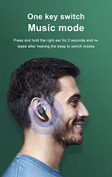 Бездротові ігрові Bluetooth навушники TWS K53 із зарядним кейсом та індикатором заряду Чорний - мініатюра 9