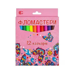 Дитячі фломастери Картон 950-12 12 кольорів Вид 2