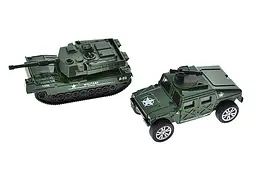 Набір іграшкових військових машинок металевих інерційних Military Series MB179, в коробці 4 штуки р.27, 3х4, 9х11, 4см - мініатюра 3
