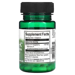 Натуральна добавка Swanson Razberi-K Raspberry Ketones 100 mg 60 капсул - мініатюра 2