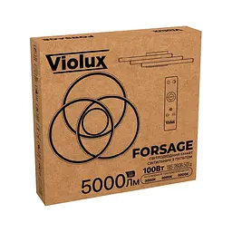 Світильник LED smart FORSAGE+пульт круг 100W 3000-5000K IP20 чорний Violux ( 220765 ) - мініатюра 6
