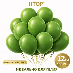 Надувні повітряні кулі HTOP 100 шт Party Balloons 30 см Товари для оформлення Дня народження Святкова атрибутика Темно Зелений