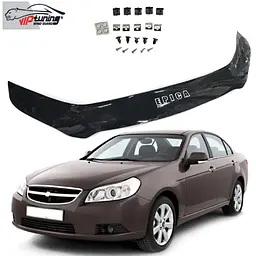 Дефлектор капоту мухобійка Chevrolet Epica 2006- Євро Кріплення (Vip Tuning)
