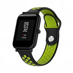 Універсальний ремінець для Amazfit Bip 20мм Black-Green (AMZBPSILNIKE-BSA) [36654] - мініатюра 3