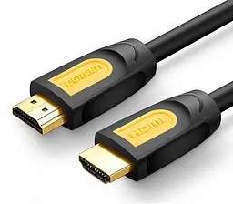Кабель UGREEN HD101 HDMI Round Cable 4K@60Hz  HDMI 2.0 3m (жовтий/чорний) (10130)