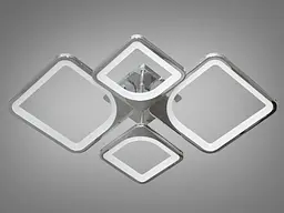 Люстра стельова LED Diasha 8060/2+2HR, 80W, 3960 лм, хром, сучасний стиль з пультом та димером - мініатюра 4