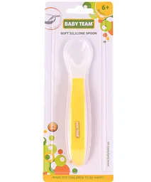 Ложечка м'яка силіконова Baby Team, жовтий (6102_желтый) - мініатюра 3