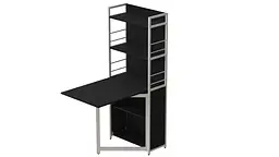 Стіл книжка з етажеркою Практик 2 Ferrum-decor 1555x640x990 Білий метал ДСП Сосна Кембра 16 мм (FRD-104634) - мініатюра 4