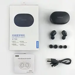 Навушники бездротові Lenovo TWS XT91 Thinkplus Live Pods чорні - мініатюра 3