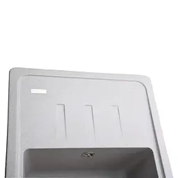 Гранітна мийка Globus Lux Mono сірий камiнь 620x435мм-А0005 000022392, Сірий - мініатюра 5