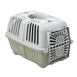 Переноска для тварин MPS Eco Pratiko 2 пластикова, світло-зелена, до 15 кг, 55×36×36 см