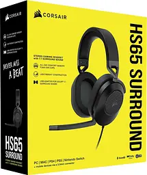 Навушники ігрові Corsair HS65 Surround Carbon [CA-9011270] [75607] - мініатюра 10