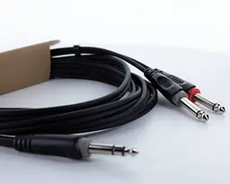 Коммутационный кабель Jack 6,3 stereo — 2x Jack 6,3 mono 1.5м Cordial EY 1,5 VPP - мініатюра 3