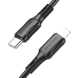 Дата кабель Borofone BX80 Succeed Type-C to Lightning 20W (1m) Black - мініатюра 3