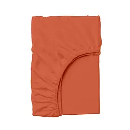 Комплект постільної білизни Cosas євро з простирадлом на резинці MINI DOTS CS4 200 x 220 см (DotsGreyBeige_El-103Orange_200) - мініатюра 9
