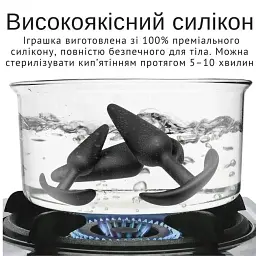 Набор анальных пробок I’MCUM Black Touch 7in1 6 пробок и вибропуля Черный (IM-KGS214) - мініатюра 9