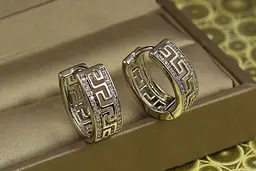 Сережки Xuping Jewelry кільця Парфенон 1.9 см сріблясті - мініатюра 2