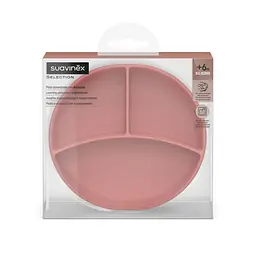 Тарілка силіконова для вводу прикорму на 3 секції Suavinex Colour Essence +6 місяців рожева (402916) - мініатюра 2