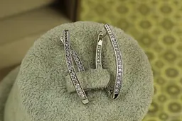 Сережки Xuping Jewelry овальні дужки 3 см сріблясті