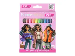 Фломастери ZIBI 12кол. SUPER GIRL, KIDS Line ZB.2824