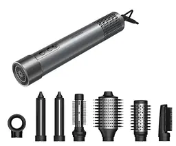 Cтайлер для волосся Ardesto HD-Y1000BRST, Silver, 1400 Вт, 3 швидкості, 3 температурні режими, 7 насадок в комплекті, іонізації