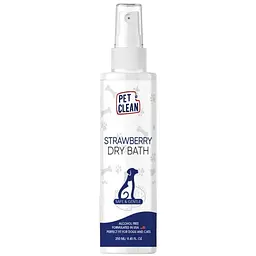 Сухий шампунь Pet Clean Dry Bath Strawberry для домашніх тварин з ароматом полуниці 250 мл