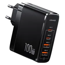 Зарядний пристрій 4 порти 100 вт Usams-UC Fast Charger Kit T44 100 W 4 Ports GaN Fast Charger - мініатюра 4