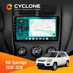 Штатна магнітола KIA Sportage 2008-2010 Cyclone C9-013 4x64 DSP 4G Cyclone (НФ-00007313)