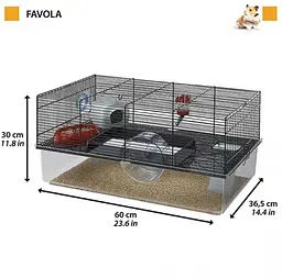 Клітка для хом'яків Ferplast Favola блакитна 60x36.5x30 см 57901470 - мініатюра 3