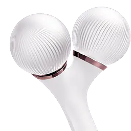 Електронний звуковий ролик для обличчя та тіла GESKE Sonic Facial & Body Roller 4 в 1 пудровий - мініатюра 2