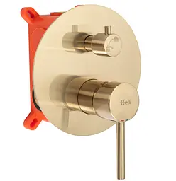 Душова система прихованого монтажу Rea Lungo + Box brushed gold REA-P4160, Золотий - мініатюра 2