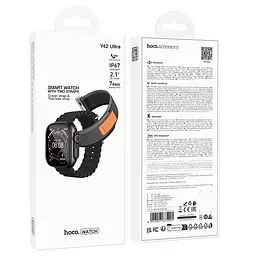 Смарт-годинник Hoco Y42 51mm, 260 mAh, IP67 Ultra Smart watch (call version) Black (6942007675291) - мініатюра 2
